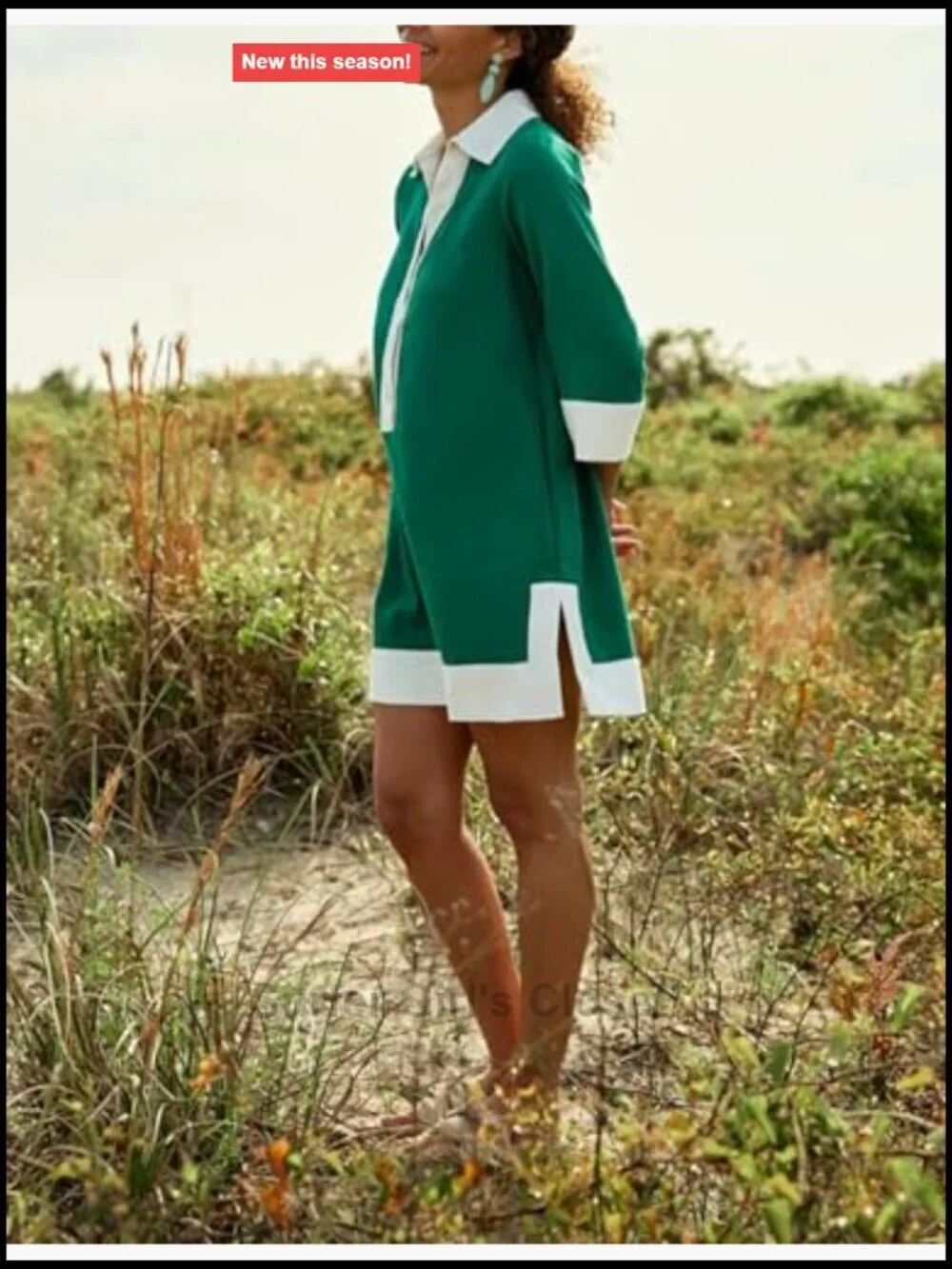 Swimsuit Coverup Dress with Pockets V Neck Mini Linen Beach Dress